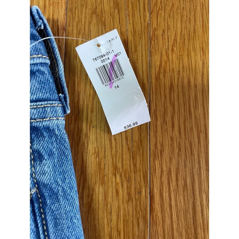 Old Navy‎ Girls High-Rise Flare Embroidered Floral Denim Jeans Blue Size 14 NWT